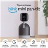 Amazon Blink Mini Pan-Tilt Camera Videocamera intelligente di sicurezza, da interni HD