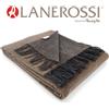 Lanerossi Plaid in misto cashmere con frange di LANEROSSI Art. SAVOIA Var. 05 BROWN - cm 1