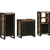 vidaXL Set di mobili per il bagno con cassetto con lo scaffale 3 pcs Bagno vidaXL