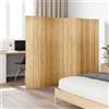 vidaXL Paravento Divisore Parete Pannello Separatore Stanza Bambù marrone scuro vidaXL