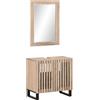 vidaXL Set Mobili da Bagno 2pz in Legno Massello di Mango vidaXL