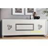 CREDENZA BIANCA E ARGENTO MADIA CONTEMPORANEA FRASSINO MASSELLO PORO APERTO