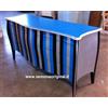 CREDENZA COMO' CONTROMOBILE BOMBATA FOGLIA ARGENTO LACCATA VARI COLORI