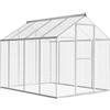 vidaXL Voliera da Giardino Alluminio Uccelli Polli Pollaio Gabbia da Esterni vidaXL