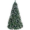 G.T.R. Albero di Natale Natalino Lux H.180 cm con punte Innevate bacche e pigne incorpo