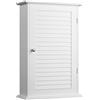 BAKAJI Mobile Pensile Bagno da Parete Armadio Armadietto Legno Bianco 40 x 16 x 60 cm