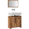 vidaXL Mobili Bagno Set Bianco in Multistrato Mobiletti Scaffali Armadietti vidaXL