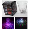 BICCHIERE DA TAVOLO RGB LED CAMBIA COLORE VERSA ACQUA LIQUIDO BIRRA COCKTAIL
