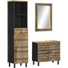 vidaXL Set Mobili da Bagno 3pz in Legno Massello di Mango vidaXL