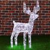BAKAJI Renna Natalizia Luminosa per Esterno 80 LED Bianco Freddo Addobbi 3D Natale
