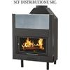 CTL TERMOCAMINO CTL MODELLO SESAMO 28 KW A LEGNA NERO