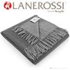 Lanerossi Plaid in misto cashmere con frange di LANEROSSI Art. BUONARROTI Var. 06 GRIGIO -