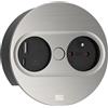 Bachmann Twist2 1xute 1USB inox-Optics rotondi maniche aliene USB Charg. A/C 2M