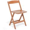 FOPPAPEDRETTI Sedia LUNA Pieghevole, in Legno ,Colore Noce , Made in Italy