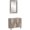 vidaXL Set di Armadi da Bagno con porta 2 pcs Legno di mango massello Mobile vidaXL