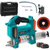 TANIASHOP Pistola per Grasso ingrassatore a Batteria 88VF 3 AH 10000PSI Cartuccia 900CC