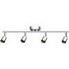 SC0 APPLIQUE 4 FARETTI SOFFITTO SOSPENSIONE PLAFFONIERA ORIENTABILI GU10 LED CROMATO