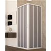 FORTE Box doccia 80x80 Cabina doccia Angolare soffietto PVC Acrilico BZ100001