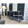 CREDENZA CLASSICA NERO E FOGLIA ARGENTO DISPENSA CREDENZA SOGGIORNO