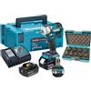 Makita Avvitatore Ad Impulsi 18V Makita DTW300RTJX 2 Batterie 18V 5AH BL 330Nm 1/2"