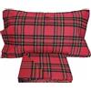 homy Copripiumino matrimoniale singolo 1 piazza mezza cotone scozzese tartan Natale