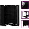 vidaXL Armadio Angolare Grigio 130x87x169 cm Guardaroba Appendiabiti Mobile vidaXL