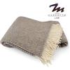 MARZOTTO Plaid in pura lana vergine con frange di MARZOTTO Art. ROMBO NAT Var. BEIG
