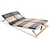 vidaXL Legno Faggio Doghe Rete 7 Zone 42 Doghe 140x200 cm Letto Matrimoniale vidaXL