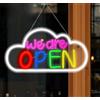 Insegna Luminosa Neon LED We Are Open Welcome BAR RISTORANTE NEGOZIO Idea Regalo
