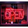 Insegna Luminosa Neon LED We Are Open Welcome BAR RISTORANTE NEGOZIO Idea Regalo