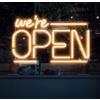 Insegna Luminosa Neon LED We Are Open Welcome BAR RISTORANTE NEGOZIO Idea Regalo