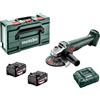 METABO W 18 L 9-125 Smerigliatrice Angolare a batteria 125mm 18V 2X4AH
