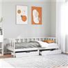 vidaXL Dormeuse con Cassetti 90x200 cm Legno Massello Pino letto da giorno vidaXL