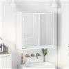 vidaXL Mobiletto per specchio da bagno con porta Legno multistrato Bagno muro vidaXL