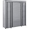 vidaXL Armadio con Scomparti Aste Grigio in Tessuto Guardaroba Armoire Cabina vidaXL