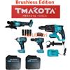 MAKOTA KIT 4IN1 MAKOTA TASSEL TRAPANO IMPULSI TRAPANO AVVITATORE 128v FLEX 2 BATTERIE