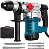 TANIASHOP Trapano Martello Demolitore Perforatore Rotativo 3 Funzioni 1500W SDS PLUS 4.5J