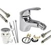 taniashop MISCELATORE RUBINETTO BIDET FUTURA 2601 IN ACCIAIO CON TUBI ALLACCIAMENTO