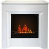 DIVINA FIRE Camino A Bioetanolo Bellini Legno Bianco Design Italiano