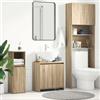 vidaXL Armadio da Bagno Bianco Truciolato Mobiletto Madia Scaffale Armadietto vidaXL
