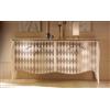 CREDENZA CONTROMOBILE BOMBATA FOGLIA ARGENTO