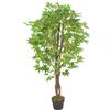 vidaXL Albero di Acero Artificiale con Vaso Rosso 120 cm Pianta Finta Interni vidaXL