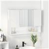 vidaXL Mobiletto per specchio Montaggio a parete Legno multistrato Bagno Muro vidaXL