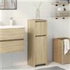 vidaXL Armadio da Bagno Nero 30x30x95cm Truciolato Madia Scaffale Armadietto vidaXL