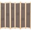 vidaXL Divisorio a 5 Pannelli Nero 200x170x4 cm in Tessuto Paravento Separé vidaXL