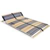 vidaXL Legno Faggio Doghe Rete 7 Zone 42 Doghe 140x200 cm Letto Matrimoniale vidaXL
