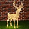 BAKAJI Renna Natalizia Luminosa per Esterno 80 LED Bianco Caldo Addobbi 3D Natale