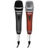 KARMA Kit 2 microfoni dinamici Jack 6,3mm Colore Nero e Rosso - DM 522