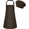 BOUBONI Set di grembiule e cappello da chef per bambini, grembiule da