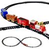 BAKAJI Trenino Natalizio Sotto Albero Treno Elettrico Pista a 8 Locomotiva + 3 Vagoni